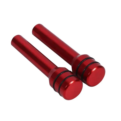 Miniatura 3 de Fydun - Pomo de bloqueo de puerta, 2 unidades, universal, de aluminio, para puerta interior de automóvil, camión, cubierta (rojo)