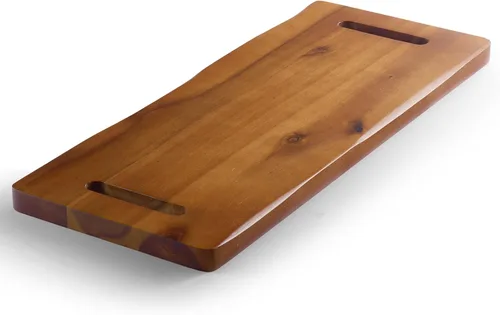 Miniatura 9 de Tidita Tabla de embutidos grande de 36" de madera de acacia con asas - Tablas de servir de queso de madera extra largas - Bandeja rectangular