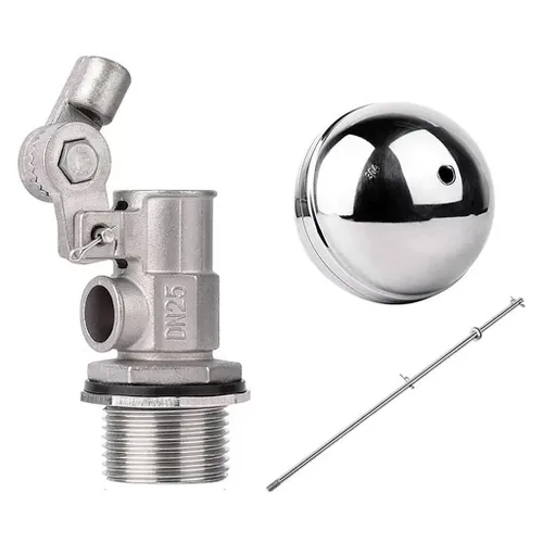 Miniatura 3 de 1pcs Stainless Steel 304 Adjustable Float Valve，DN15-DN25 Water Level Control Floating Ball Valve Flow Cistern/Expansion(1inch)
