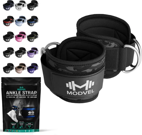 Miniatura 27 de Modvel Gym Ankle Strap for Cable Machines – Glute & Leg Kickback Ankle Straps for Gym Workouts – Adjustable, Padded Support for Strength Training