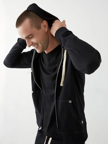 Miniatura 6 de True Religion - Sudadera con capucha y cremallera con logotipo de Buda para hombre