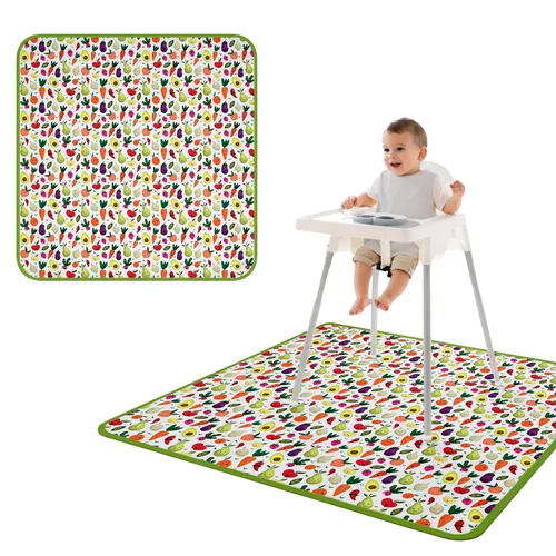 Miniatura 36 de BapronBaby Adventure Awaits - Tapete impermeable para debajo de sillas altas, suelos, mesas, tiempo de juego o artes y manualidades, lavable a