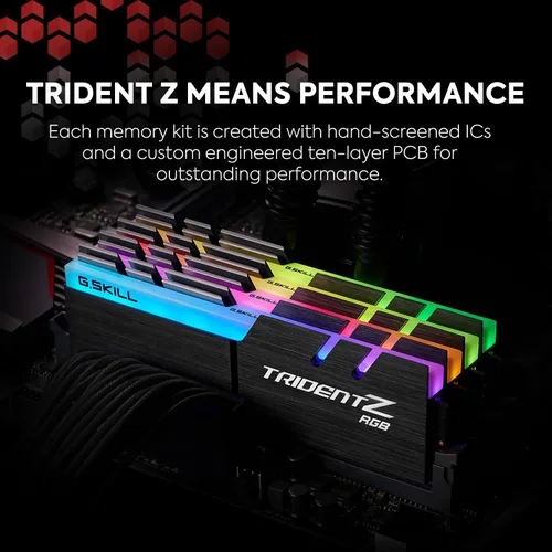 Miniatura 2 de G.SKILL Trident Z RGB Series DDR4 RAM (XMP) 16 GB (2 x 8 GB) 3600MT/s CL18-22-22-42 1.35V Intel AMD Memoria para computadora de escritorio U-DIMM