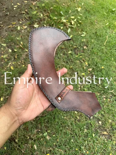 Miniatura 6 de Empire Industry - Caza de acero J2 hecha a mano personalizada de 15 pulgadas de largo Egytian Mini Khopesh con funda de cuero, agarre envuelto