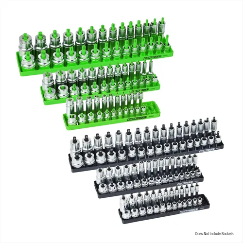 Miniatura 2 de OEMTOOLS 22233 Organizador de almacenamiento de herramientas para dados SAE y métricos, 6 organizadores de dados para dados de accionamiento