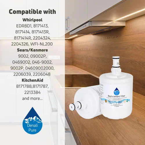 Miniatura 9 de Filtro de agua de repuesto para refrigerador Whirlpool ED22PEXHW02 - Compatible con cartucho de filtro de agua para refrigerador Whirlpool 8171413