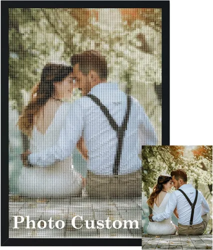 Miniatura 10 de Pinturas de diamantes personalizadas, arte de diamantes personalizado 5D de la foto, imagen privada personalizada para adultos, regalos, familia