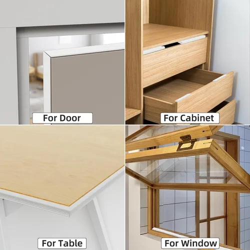 Miniatura 9 de 2 piezas de burletes para puertas en forma de cuña de 196", aislamiento para ventanas y puertas para invierno, cinta aislante autoadhesiva