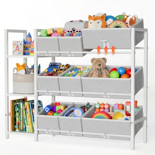 Miniatura 9 de CODACE Organizadores y almacenamiento de juguetes para niños, estante de juguetes para sala de juegos, habitación de los niños y organización