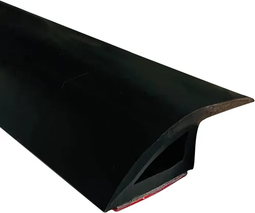 Miniatura 2 de Tira de transición de umbral de PVC, tira ligera para bordes para alfombras/azulejos de madera, incluye tiras autoadhesivas (negro)