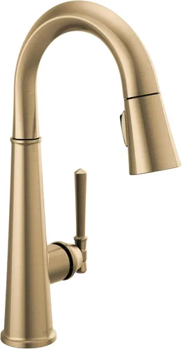 Miniatura 16 de Delta Faucet Emmeline - Grifo de barra negro mate con rociador extraíble, grifo de fregadero de barra negra de un solo agujero, grifos de barra