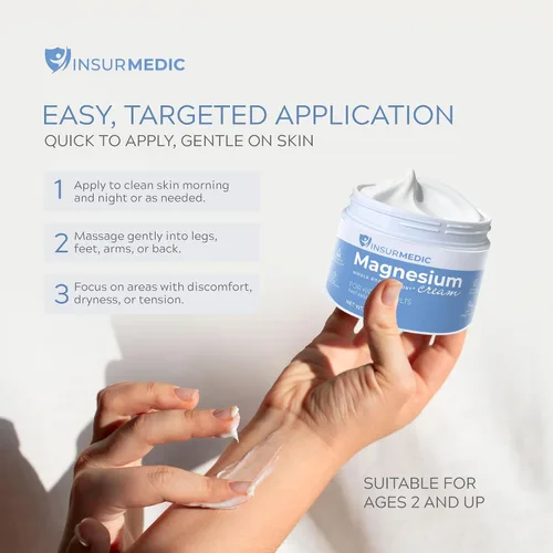 Miniatura 6 de Crema de magnesio para neuropatía – Calambres musculares nerviosos y apoyo para el dolor corporal Loción tópica para niños y adultos – Relajante