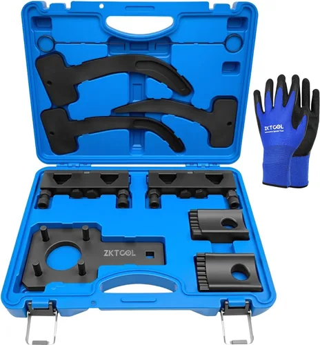 Miniatura 8 de ZKTOOL 7 PIEZAS Herramientas de Cadena de Distribución de Árbol de Levas Phaser - Compatible con VW Jeep Chrysler Dodge 3.6L Pentastar 10200A+10202