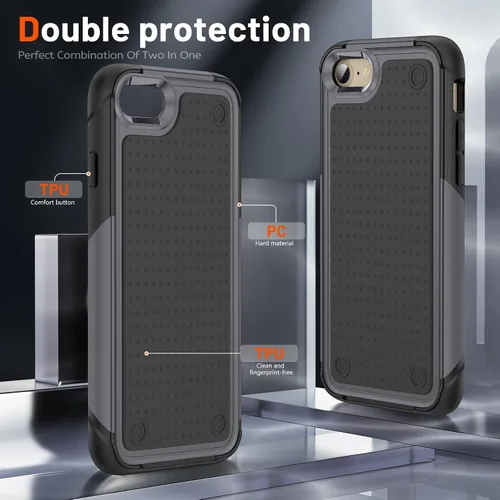 Miniatura 250 de Jeylly Funda para iPhone SE/Funda para iPhone 5S, Exterior de Plástico Duro que Absorbe Golpes + Interior de Silicona de Goma Defensor contra