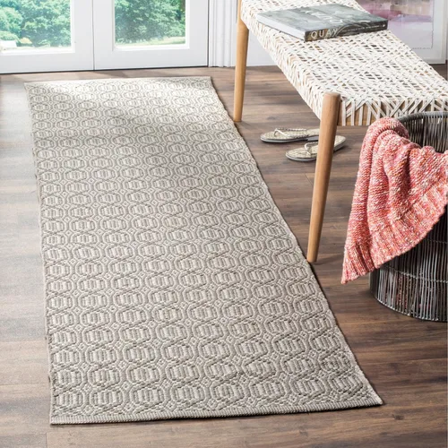 Miniatura 7 de SAFAVIEH Colección Montauk - Alfombra decorativa de 3 x 5 pies, color marfil y azul marino, tejido plano bohemio hecho a mano, de algodón, ideal