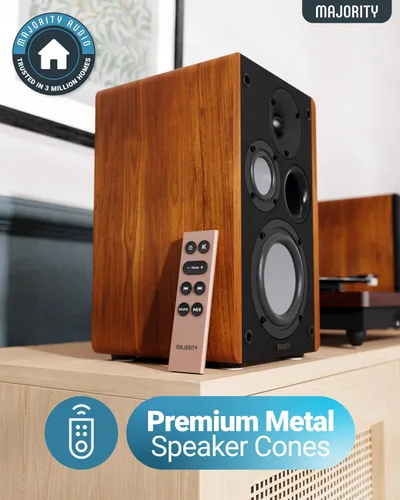 Miniatura 5 de Majority Altavoces de estantería con alimentación 5.3 Altavoces estéreo Bluetooth Altavoces de estantería activos de 100W Altavoces de monitor