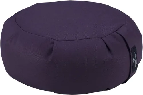 Hugger Mugger Cojín de meditación Zafu - Soporte para sentarse con patas cruzadas, relleno de trigo sarraceno, tela duradera, mango cómodo, hecho a
