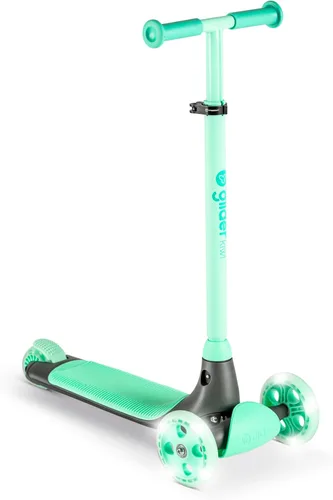 Miniatura 10 de Yvolution Y Glider Air Scooter para niños, patinete de 3 ruedas para niños pequeños, altura ajustable en 4 posiciones, inclínate para dirigir