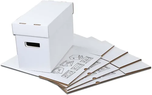 Miniatura 6 de G-PLUS Caja de almacenamiento para cómics de cómics con capacidad para 150-175 cómics, plegable, a prueba de humedad, 5