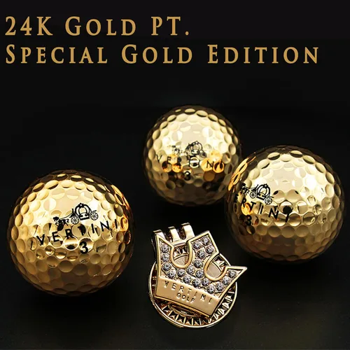 Miniatura 2 de 24K PT. Gold Luxurious Golf Gifts Set Golfer Unique Golf Accessories for Men and Women Golden Gift for Display or Ceremonial Use – Hole-in-One