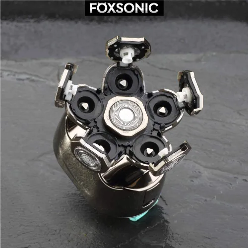 Miniatura 8 de Silvery - Cabezal de repuesto para afeitadora eléctrica para hombre, cabeza de repuesto de 6 cuchillas de repuesto para afeitadora calva Tono plata
