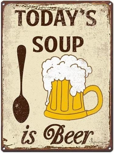 Miniatura 7 de Beer Because H20 Never Wins Friends, cartel divertido de aluminio de 11.5 x 15.5 pulgadas para cueva de hombre, garaje, sótano, cervecería