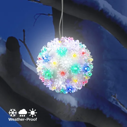 Miniatura 3 de PHILIPS Lámpara de esfera colgante multicolor de 5.5 pulgadas con 50 bombillas LED, certificación UL para uso en interiores y exteriores, 50 mini