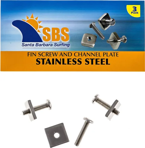 Miniatura 2 de SBS - Tornillo y placa de aleta Longboard de acero inoxidable - Paquete de 3