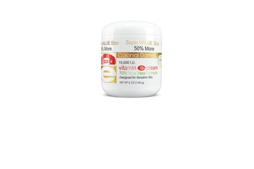 Colonial Dames La crema hidratante de vitamina E y 70% aloe es una potente crema hidratante para pieles delicadas y sensibles incluso
