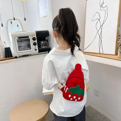 Miniatura 2 de Hiflyer Sling Bag Bolso de hombro Bolso de pecho, Mochila pequeña Bolsa de eslinga, Bolso Kawaii Mochila Kawaii Mochila Mochila Sling, Rojo Fresa