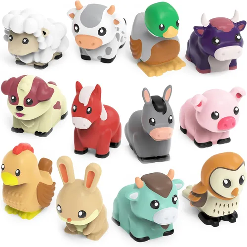 Miniatura 10 de Tub Works® Barnyard™ - Juguetes de baño sin moho, paquete de 6 Diseño de juguetes de baño sellados y sin agujeros que mantiene la humedad fuera