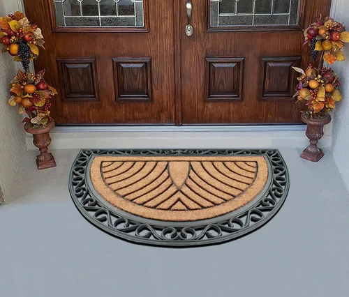 Miniatura 4 de A1HC Tapete para Puerta de Fibra de Coco Natural y Caucho, 30"x48" – Grueso, Duradero, Resistente, Anti-Desprendimiento, Resistente a