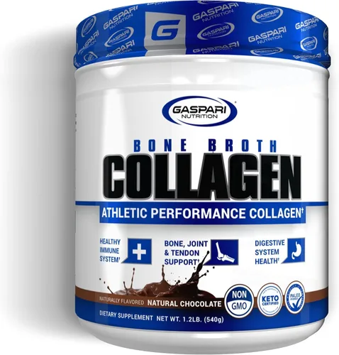 Gaspari Nutrition Caldo de huesos, colágeno de rendimiento atlético, 0.53 onzas de proteína, sin gluten, sin OMG, certificado Keto, salud intestinal