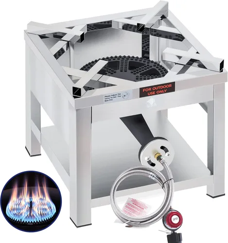 Miniatura 8 de ARC Estufa de Propano de Un Solo Quemador, Quemador Cocina de Propano para Exteriores de 200,000 BTU de Hierro Fundido de Alta Presión, Estufa