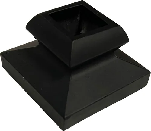 Miniatura 7 de Base plana para balaustrés delgada - para balaustres cuadrados de hierro de 1/2 pulgada - Juego de 10 (Negro satinado) - DH-SS2