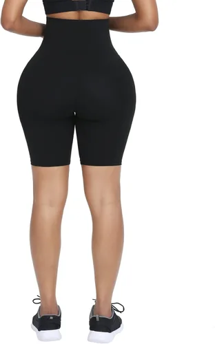 Miniatura 4 de huiming Pantalones cortos de sauna para mujer, adelgazantes, compresión para entrenamiento, entrenamiento térmico de cintura, leggings adelgazantes