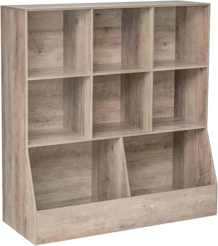 Miniatura 20 de DINZI LVJ Organizador de almacenamiento para juguetes, estantería para niños, gabinete de almacenamiento de juguetes de madera, estantería