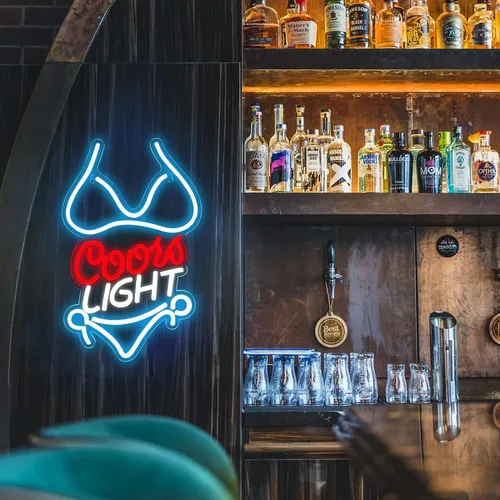 Miniatura 4 de Letreros de neón Bikini Crs LIGHT para decoración de pared, luces de neón para negocios, letreros LED adecuados para cueva de hombres, restaurante
