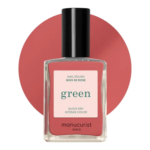 Manucurist Esmalte de uñas verde Bois de Rose - Esmalte de uñas rosa polvoriento - 9-Free, a base de plantas y vegano - Manicura - Fabricado en