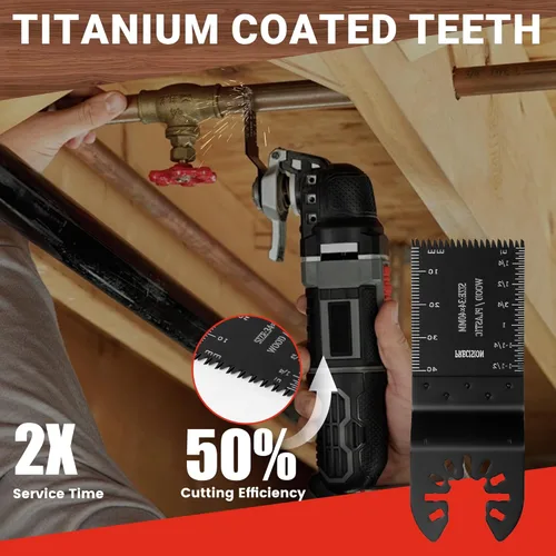 Miniatura 7 de 43 hojas de sierra oscilantes, kit multiherramienta premium para madera/metal/plástico, hojas de sierra de liberación rápida, compatible con Porter
