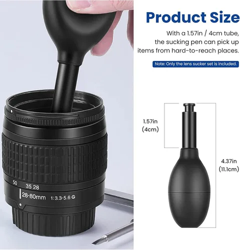 Miniatura 4 de Kit de ventosa de lente 8 en 1 con 7 ventosas intercambiables de succión fuerte manual de aspiración al vacío extractor de lente para reparación
