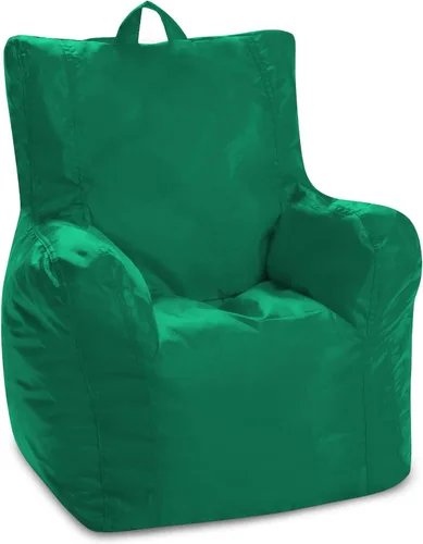 Miniatura 172 de Posh Beanbags - Sillón puff grande, 38 pulgadas, color azul rey sólido Nylon suave - Azul real