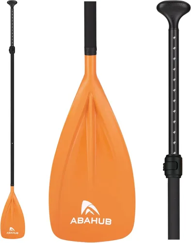 Miniatura 10 de Abahub SUP Paddles - 3 piezas ajustables de pie remo ligero para paddleboard, aleación de aluminio recubierto de poliuretano eje 68 a 84 pulgadas