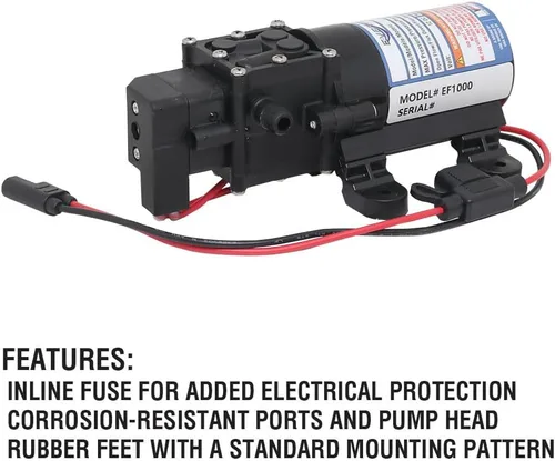 Miniatura 4 de Everflo EF1000-BOX - Bomba de diafragma de 12 V en caja con puertos de manguera de 3/8 pulgada, 1,0 GPM