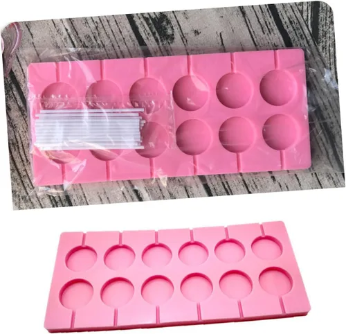 Miniatura 9 de Ciieeo Moldes redondos para piruletas de 12 capacidades, kit de moldes para Halloween, Navidad, caramelo duro, chocolate, chocolate de Navidad