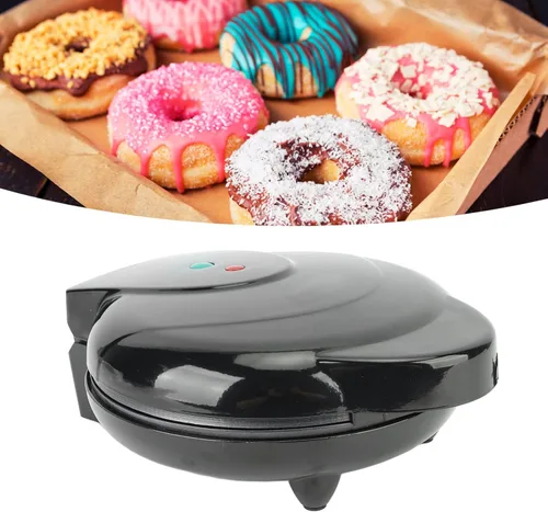 Miniatura 6 de Máquina para hacer donas, mini máquina de donas de 1000 W de doble cara con superficie antiadherente para desayunos, aperitivos, postres y más, hace