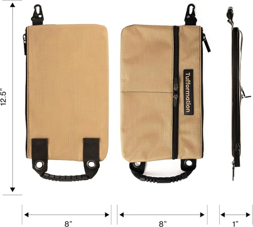 Miniatura 2 de Tufformation Bolsa de herramientas pequeña, organizador de bolsa de herramientas con cremallera. Bolsa de herramientas pequeña con múltiples 3X Caqui