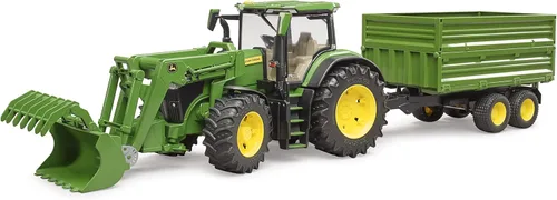 Miniatura 3 de Bruder 09828 John Deere 7R 350 con cargador frontal y remolque