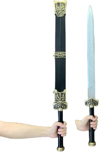 Miniatura 2 de damdos Espada tradicional china de Halloween, accesorios de Halloween, espada de Kung Fu de Han Dynastiy, para juegos de rol, regalos de cumpleaños