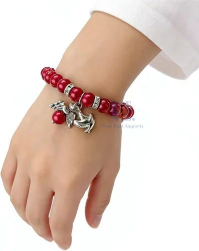 Miniatura 7 de WE Recuerdos de confirmación (12 piezas) Pulsera roja con cruz de ala de ángel, Madera